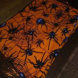 Lularoe Orange with spiders leggings NEW